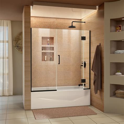 hinged frameless tub door|affordable frameless shower door in.